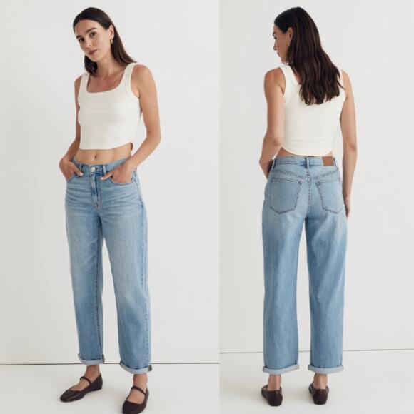 Madewell The Slouchy Boy Jean Light Blue - Picture 2 of 12